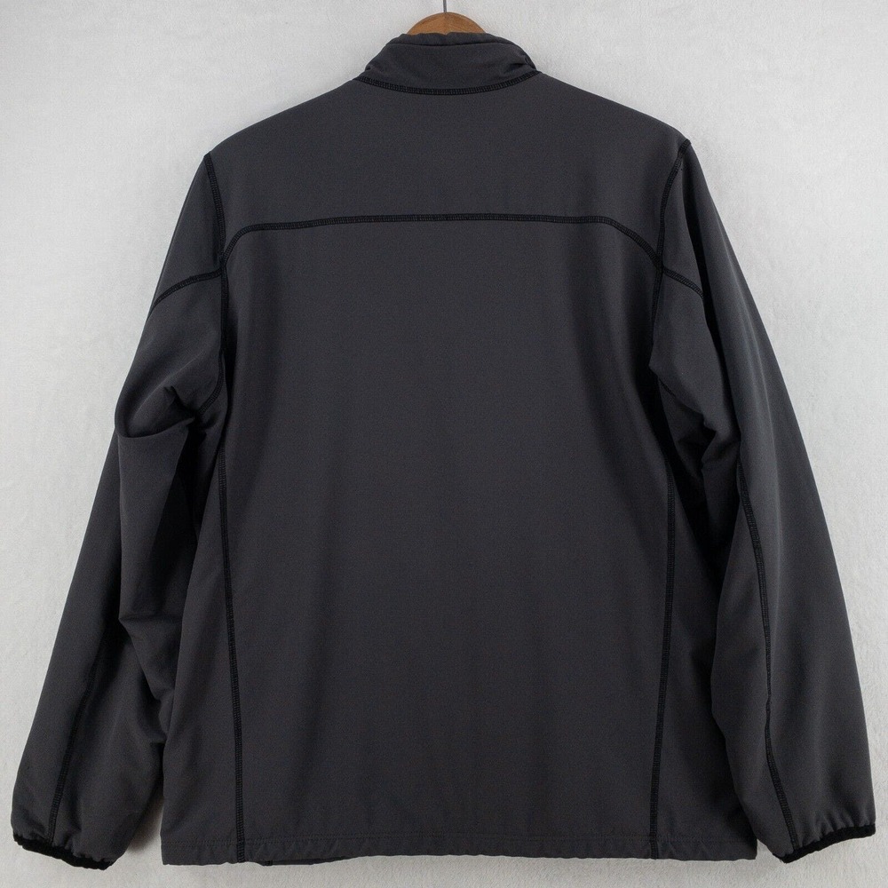 Eddie Bauer Jacket Men's Medium Gray Windfoil Elite Jacket Lined Furry Fleece - Picture 8 of 14